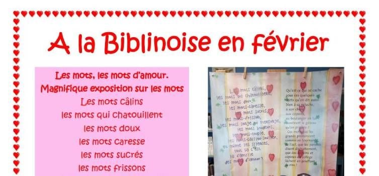 Affiche Saint Valentin de la bibliothèque