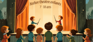 Illustration d'un atelier théâtre pour enfants